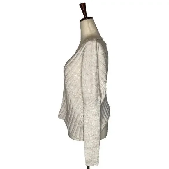 Anthropologie Pilcro V Neck Boxy Rib Sweater Long Sleeve Ivory Boho Size S NWT - Picture 5 of 9